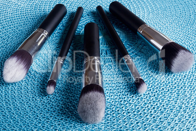 Classic set of brushes for cosmetics