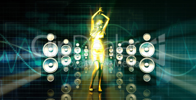 Disco Techno Party Background