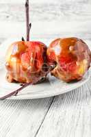 Two glazed the ripe apples