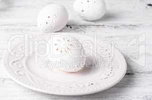 decor of carved eggs