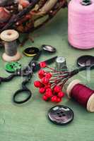 Tools and accessories for needlework.