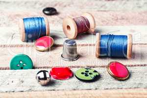 thread and buttons