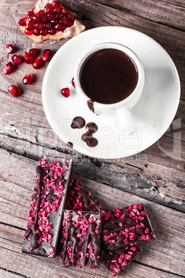 Cup with chocolate drink