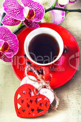 Coffee and Orchid flower