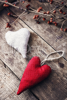 Stitched hearts for the holiday