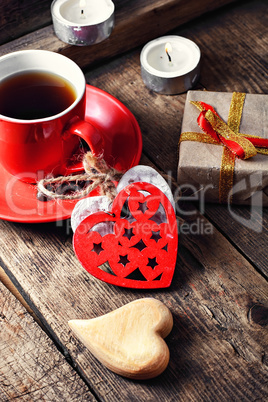 Coffee Cup with heart symbols