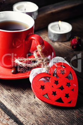 Coffee Cup with heart symbols