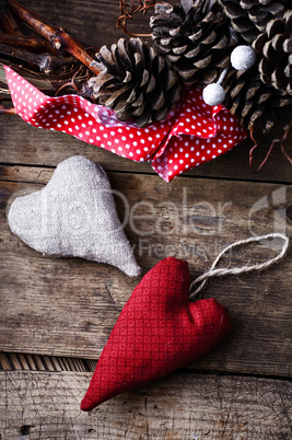Stitched hearts for the holiday
