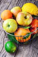 Apple,mandarin and lime