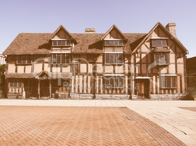 Shakespeare birthplace in Stratford upon Avon vintage