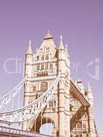 Tower Bridge London vintage