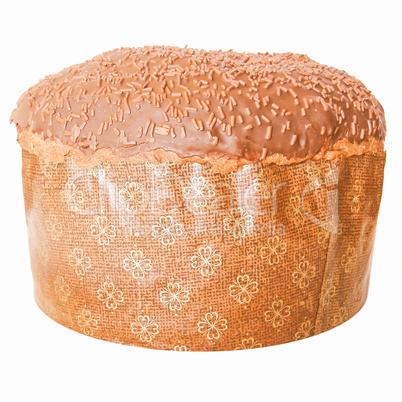 Retro looking Panettone traditional Christmas Italian cake from