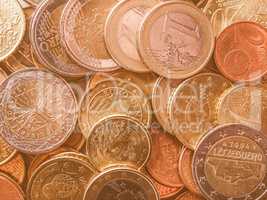 Euro coins vintage