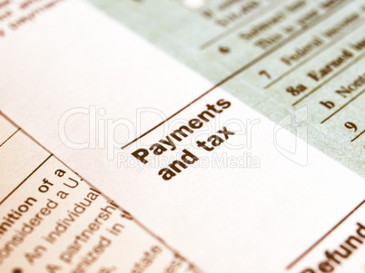 Tax forms vintage