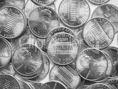 Black and white Dollar coins background