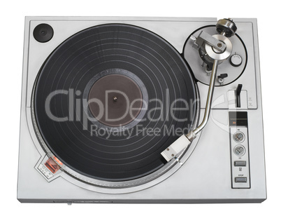 Turntable with vinyl record cutout