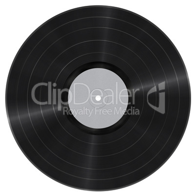 Vinyl record cutout