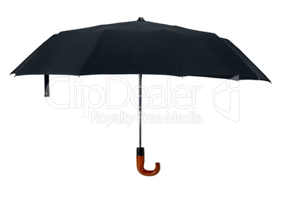 Black open gentleman umbrella cutout