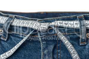 Waist check and excess weight control concept