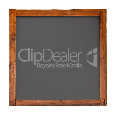 Old square wooden blackboard cutout