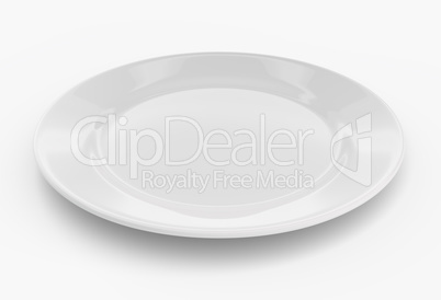 Empty plate on white