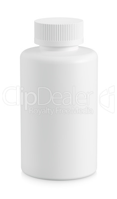 White plastic bottle cutout