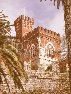 Albertis Castle in Genoa Italy vintage
