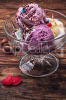 fruit ice cream in  bowl