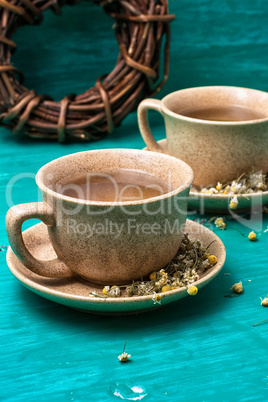 two cups of chamomile tea