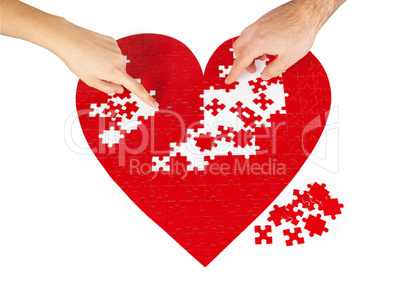 Red heart puzzles