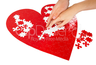 Red heart puzzles