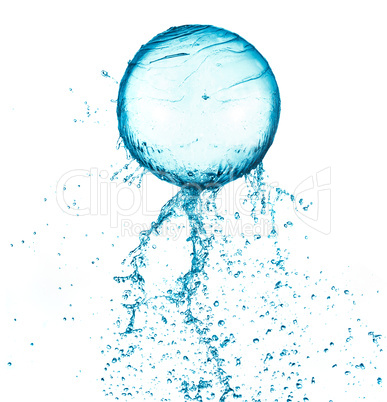 Splash water ball isolated