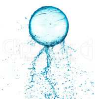 Splash water ball isolated