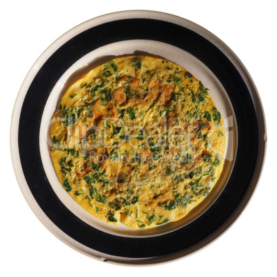 Parsley cilantro omelette