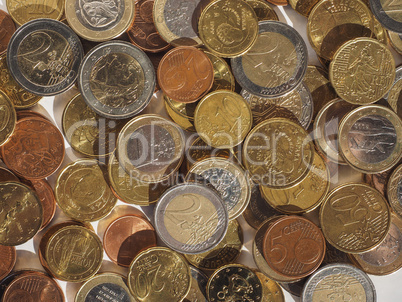 Euro coins background