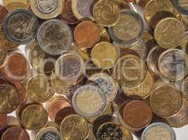 Euro coins background