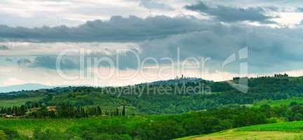 Fields in Tuscany