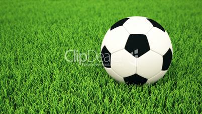 Soccer ball on grass, DOF