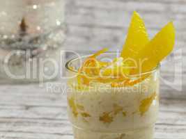 Sahne Milchreis mit Cardamon Orangen Filets
