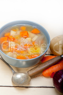 Traditional Italian minestrone soup