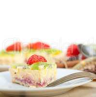 kiwi and strawberry pie tart