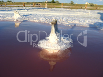 salt in the salty sea in Sivash