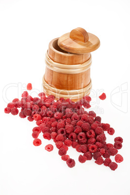 Container And Raspberries