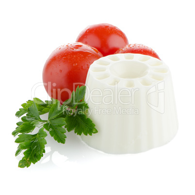 Fresh white cheese