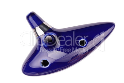 Blue Ocarina isolated