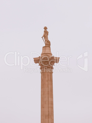 Nelson Column, London vintage