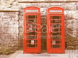 London telephone box vintage