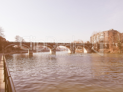 River Po, Turin, Italy vintage River Po, Turin, Italy vintage