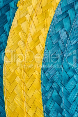 Colorful background of woven straw