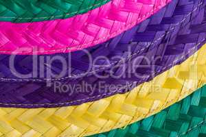 Colorful background of woven straw